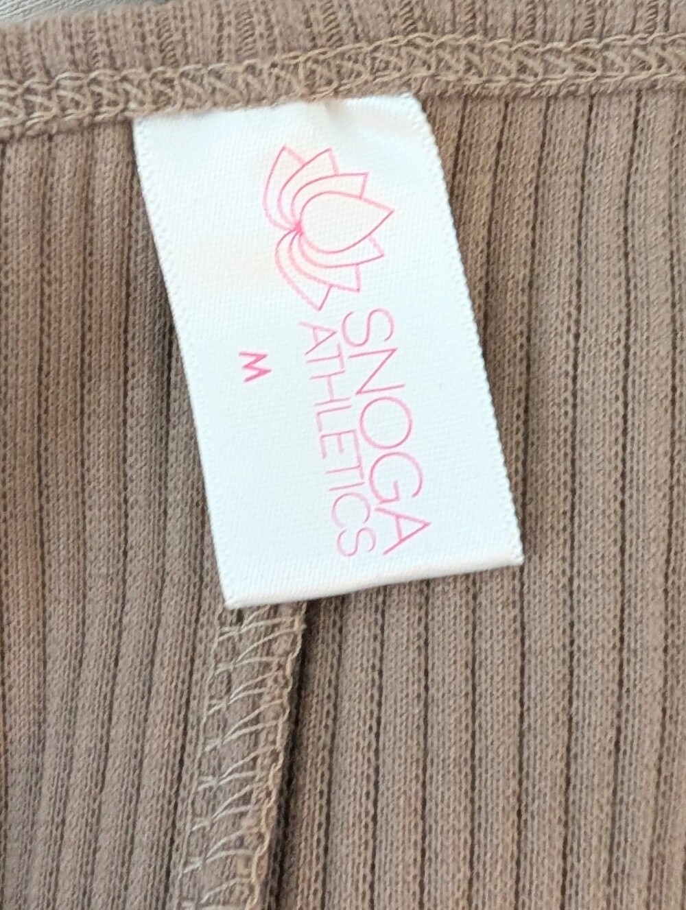 SNOGA Ribbed Long Sleeve Midi Dress in Taupe - Picture 2 of 2